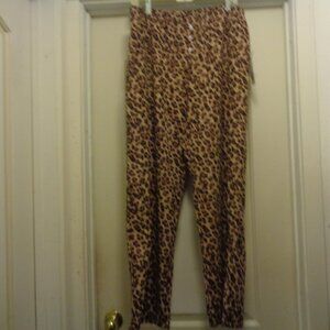 PINUP ROCKABILLY CHEETAH GIRL PANTS BY FADED ROSE NWT L